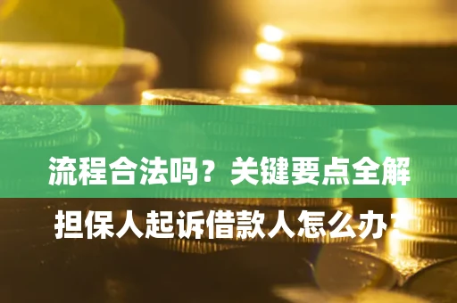 北京

担保人起诉借款人怎么办？流程合法吗？关键要点全解析