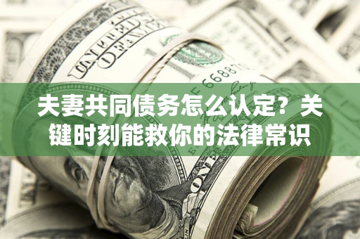 北京夫妻共同债务怎么认定？关键时刻能救你的法律常识