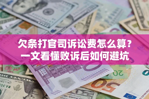 北京欠条打官司诉讼费怎么算？一文看懂败诉后如何避坑